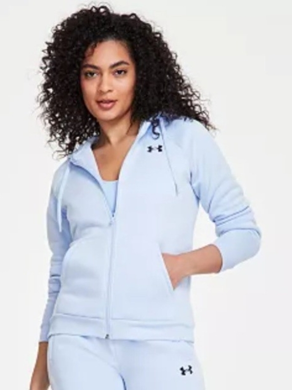 Under Armour Women's Light Blue Full-Zip Hoodie